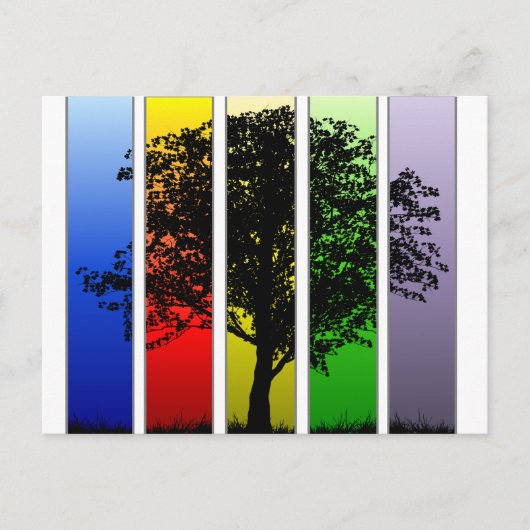 Pop Art Tree Briefkaart (Voorkant)