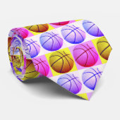 Pop Art Trendy eigentijdse basketbal Stropdas (Opgerold)