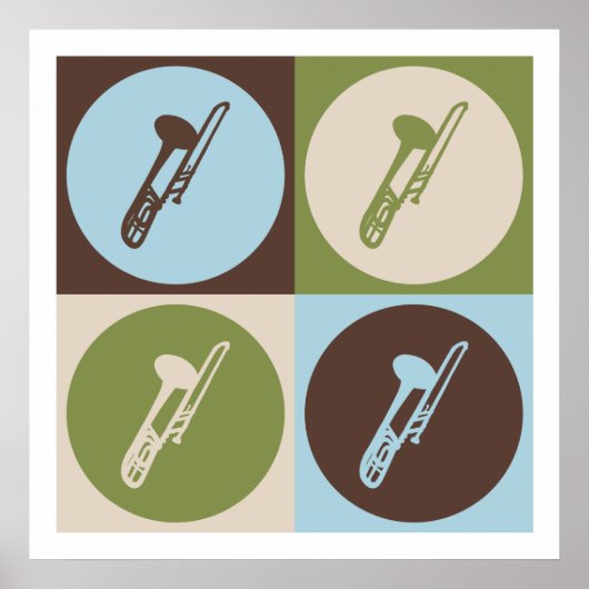 Pop Art Trombone Poster (Voorkant)