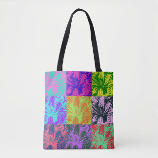 Pop Art Tropical Bold, Leuk en Kleurrijk Draagtas
