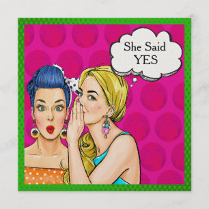 Pop Art Trouwfeest / Verjaardagsuitnodiging Kaart