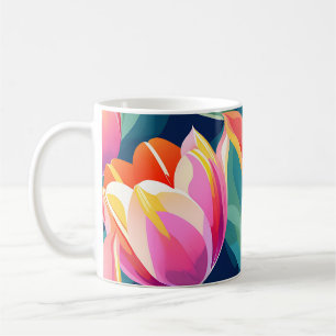 Pop Art Tulip Levendig en Energetisch Koffiemok