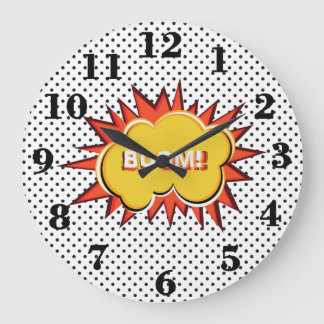 Pop art typografie retro stijl grote klok
