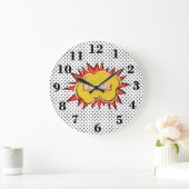 Pop art typografie retro stijl grote klok (Huis)
