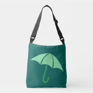 Pop Art Umbrella Green Crossbody Tas