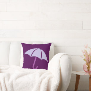 Pop Art Umbrella Paars Kussen