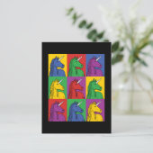 Pop Art Unicorn Briefkaart (Staand voorkant)