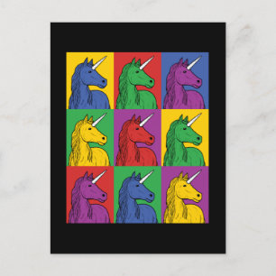 Pop Art Unicorn Briefkaart