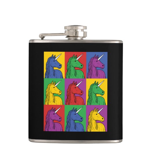 Pop Art Unicorn Heupfles (Voorkant)