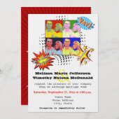 Pop Art Uw EIGEN FOTO Huwelijksuitnodiging Kaart (Voorkant / Achterkant)