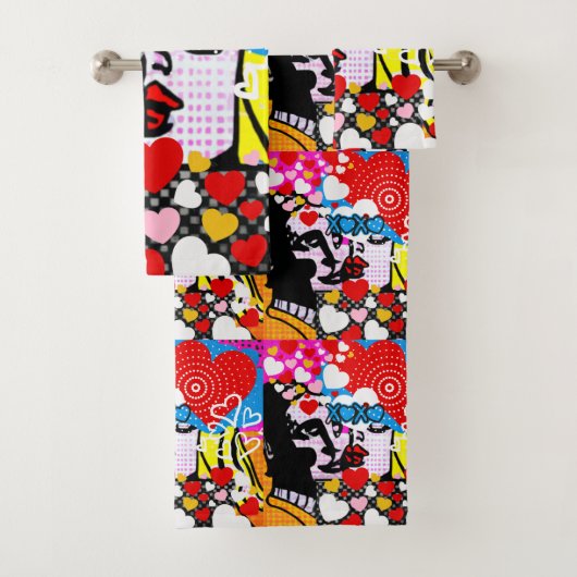 Pop Art Valentijn Bad Handdoek (Insitu)