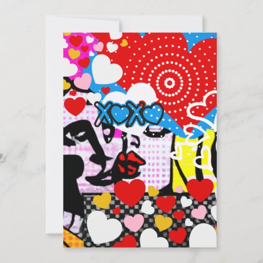 Pop Art Valentijn Bedankkaart (Voorkant)