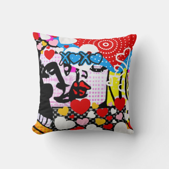 Pop Art Valentijn Kussen (Voorkant)