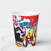 Pop Art Valentijn Papieren Bekers (Rechts)