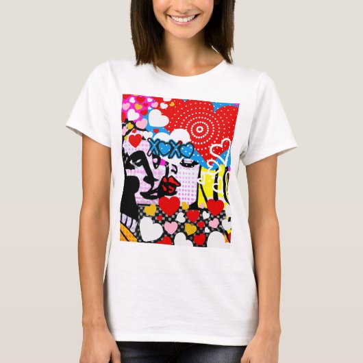 Pop Art Valentijn T-shirt (Voorkant)
