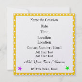 Pop Art VIP Uitnodiging (Achterkant)