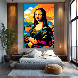 Pop Art Visie op De Mona Lisa Canvas Afdruk