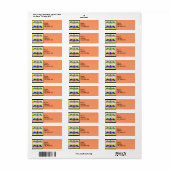 Pop Art Vleermuizen Etiket (Full Sheet)