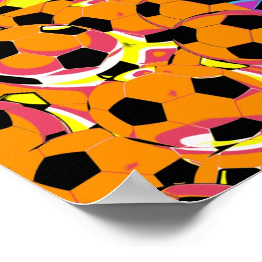 Pop Art Voetballen Poster (Hoek)