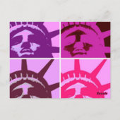 Pop Art Vrijheidsbeeld Briefkaart (Achterkant)
