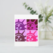 Pop Art Vrijheidsbeeld Feestdagenkaart (Staand voorkant)