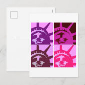 Pop Art Vrijheidsbeeld Feestdagenkaart (Voorkant / Achterkant)