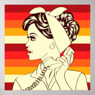 Pop Art Vrouw Poster
