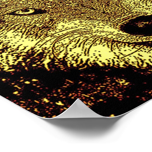 Pop Art Wild Wolf in Snow Art Poster Imprimer (Coin)