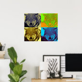 Pop Art Wild Wolf in Snow Art Poster Imprimer (Bureau à domicile)