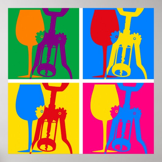 Pop Art Wine Poster (Voorkant)
