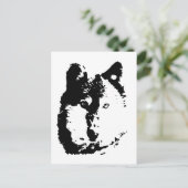 Pop Art Wolf Briefkaart (Staand voorkant)