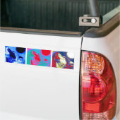 Pop Art Wolf Bumpersticker (Op Truck)