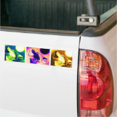 Pop Art Wolf Bumpersticker (Op Truck)