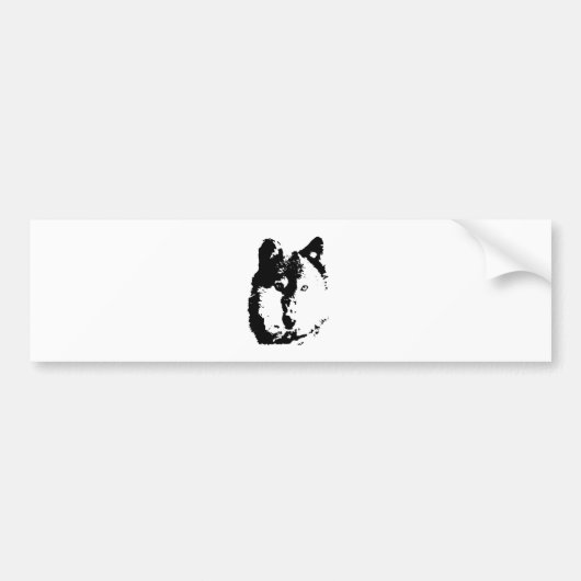 Pop Art Wolf Bumpersticker (Voorkant)