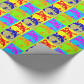 Pop Art Wolf Eyes Cadeaupapier (Hoek)