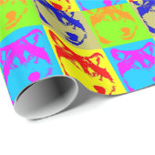 Pop Art Wolf Eyes Cadeaupapier (Rol Hoek)