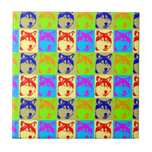 Pop Art Wolf Eyes Tegeltje
