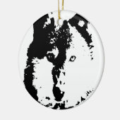 Pop Art Wolf Keramisch Ornament (Links)