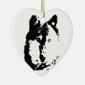 Pop Art Wolf Keramisch Ornament (Rechts)