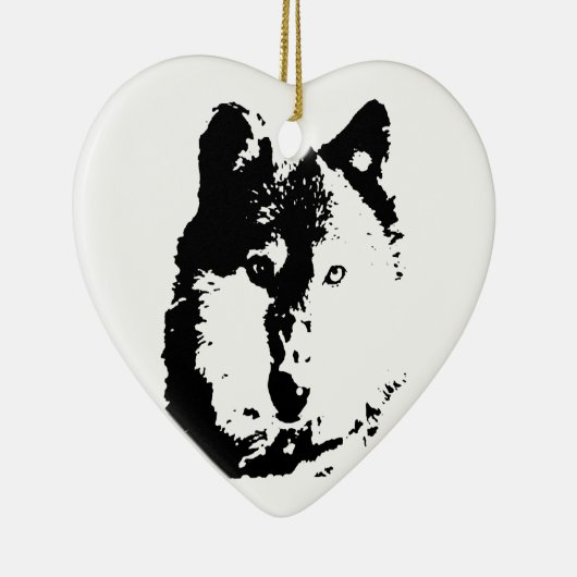 Pop Art Wolf Keramisch Ornament (Rechts)