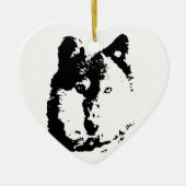 Pop Art Wolf Keramisch Ornament (Voorkant)