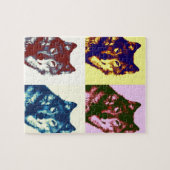 Pop Art Wolf Legpuzzel (Horizontaal)