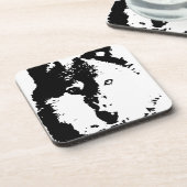 Pop Art Wolf Onderzetter (Linkerzijde)