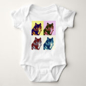 Pop Art Wolf Romper (Voorkant)