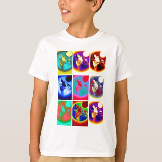 Pop Art Wolf T-shirt (Voorkant)
