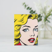 Pop Art Woman Briefkaart (Staand voorkant)
