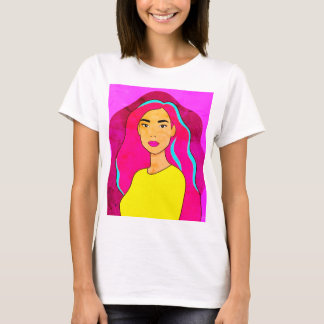 Pop Art Woman T-shirt | Kleurrijke Retro Graphic T