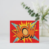 Pop Art | WOW | BRIEFKAART (Staand voorkant)