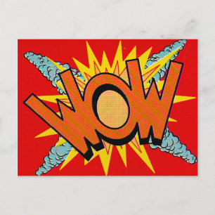Pop Art WOW BRIEFKAART