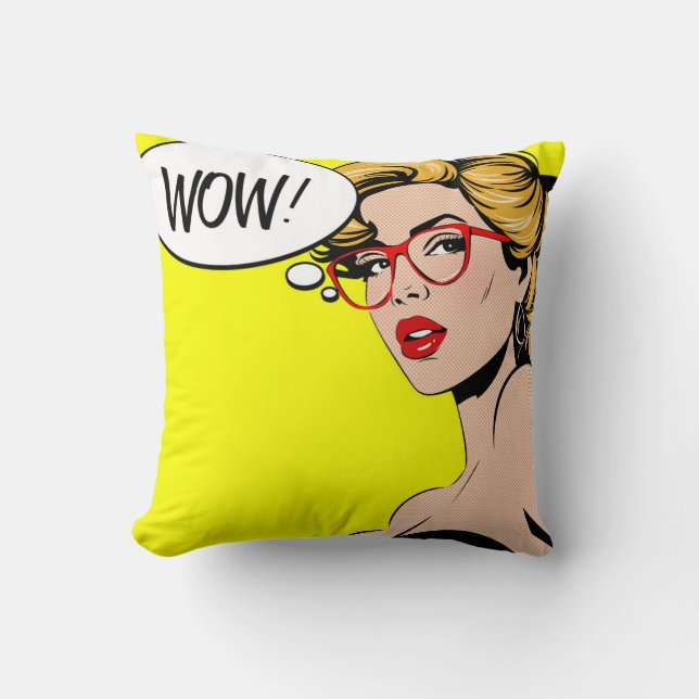 Pop Art WOW Kussen (Voorkant)
